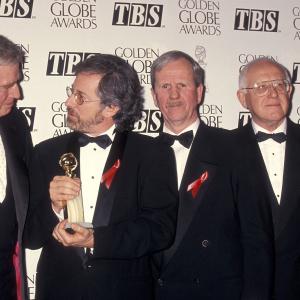 Charlton Heston, Steven Spielberg, Branko Lustig and Gerald R. Molen