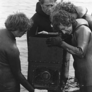 Jaws Steven Spielberg and crew 1974 Universal