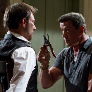 Still of Christian Slater and Sylvester Stallone in Bullet to the Head (2012)