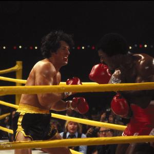 Still of Sylvester Stallone and Carl Weathers in Rocky II 1979