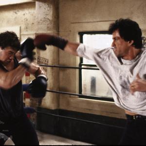 Still of Sylvester Stallone and Tommy Morrison in Rocky V 1990