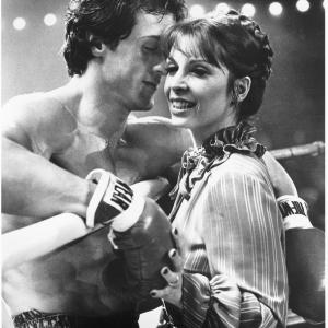 Sylvester Stallone and Talia Shire in Rocky III 1982
