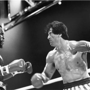 Sylvester Stallone and Mr T in Rocky III 1982