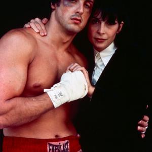 Still of Sylvester Stallone and Talia Shire in Rocky 1976