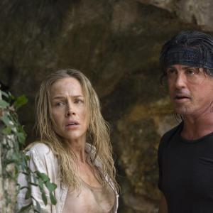 Still of Sylvester Stallone and Julie Benz in Rambo (2008)