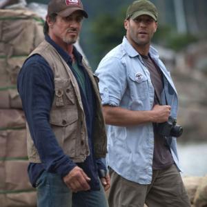 Still of Sylvester Stallone and Jason Statham in The Expendables 2010