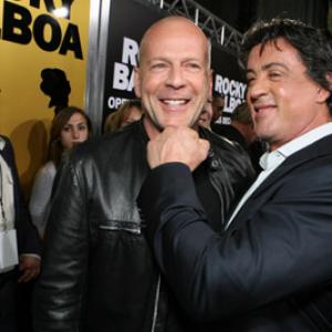 Sylvester Stallone and Bruce Willis at event of Rocky Balboa 2006