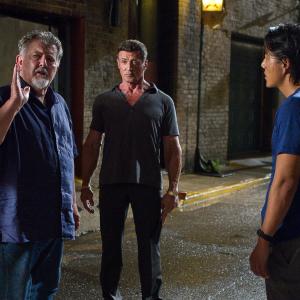 Still of Sylvester Stallone Walter Hill and Sung Kang in Bullet to the Head 2012