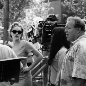 With Sharon Stone on the set of 