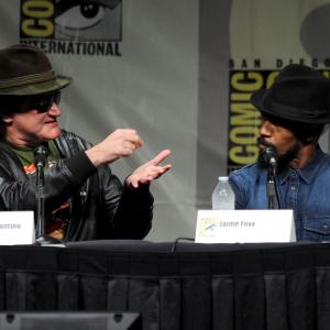 Quentin Tarantino and Jamie Foxx at event of Istrukes Dzango (2012)
