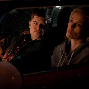 Still of Charlize Theron and Patton Oswalt in Young Adult (2011)