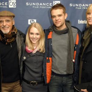 Charlize Theron, Dennis Hopper, Nick Stahl and AnnaSophia Robb at event of Sleepwalking (2008)