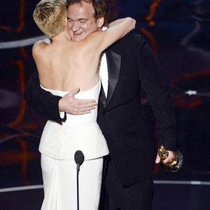 Quentin Tarantino and Charlize Theron