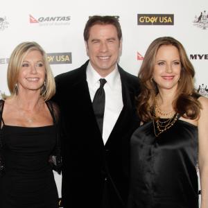 John Travolta, Kelly Preston and Olivia Newton