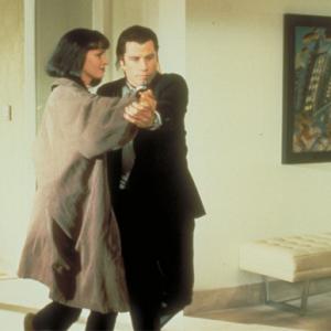 Still of Uma Thurman and John Travolta in Bulvarinis skaitalas 1994