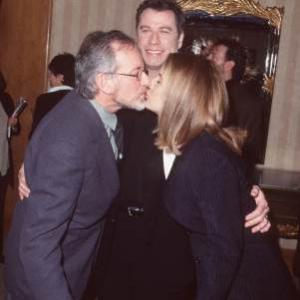 Steven Spielberg John Travolta and Kelly Preston
