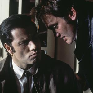 Quentin Tarantino and John Travolta at event of Bulvarinis skaitalas 1994