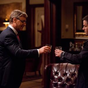 Still of Russell Crowe and Mark Wahlberg in Broken City 2013