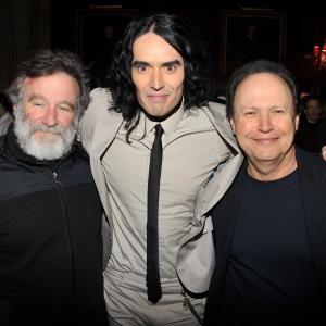 Robin Williams Billy Crystal and Russell Brand at event of Arthur 2011