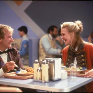 Still of Robin Williams and Robin Wright in Toys (1992)