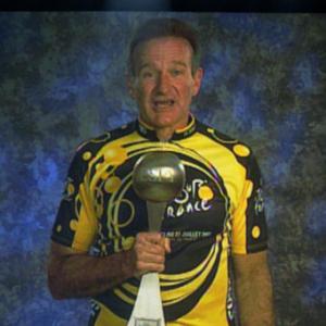 Robin Williams accepts the Award for Lance Armstrong for Best Male Athlete