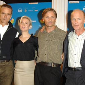 Renée Zellweger, Ed Harris, Jeremy Irons and Viggo Mortensen at event of Appaloosa (2008)