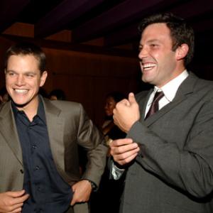 Ben Affleck and Matt Damon at event of The Brothers Grimm 2005