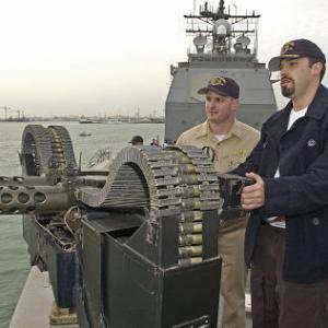 As a holiday gift to the Armed Services Ben Affleck and the USO United Service Organizations brought the preview of his new film release Paycheck to the servicemen and women stationed at an undisclosed area in the Arabian Gulf area for the Christmas holidays
