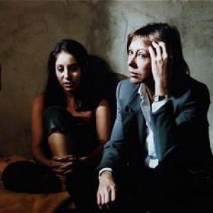 AnnaMarie and Jenny Agutter on the set of Number One Longing Number Two Regret
