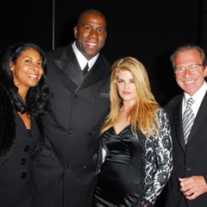 Kirstie Alley, Magic Johnson, Pat O'Brien and Cookie Johnson