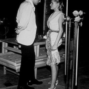 Elvis Presley and Ursula Andress on the set of Fun in Acapulco Paramount 1963