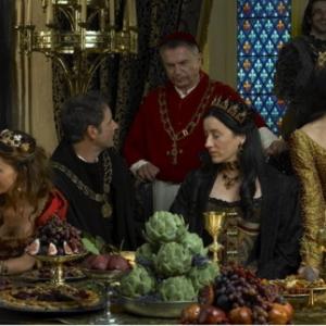 Gabrielle Anwar, Sam Neill and Natalie Dormer in The Tudors (2007)