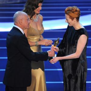 Alan Arkin and Tilda Swinton at event of The 80th Annual Academy Awards 2008