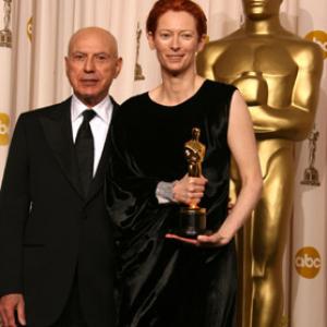 Alan Arkin and Tilda Swinton at event of The 80th Annual Academy Awards 2008