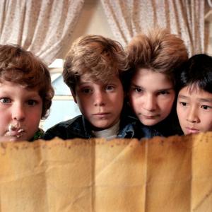 Still of Sean Astin, Corey Feldman, Jeff Cohen and Jonathan Ke Quan in The Goonies (1985)