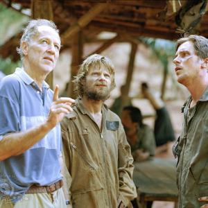 Christian Bale Werner Herzog and Steve Zahn in Rescue Dawn 2006