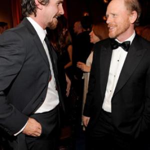 Ron Howard and Christian Bale