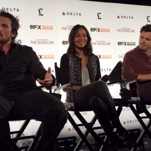 Christian Bale Casey Affleck and Zoe Saldana at event of Out of the Furnace 2013