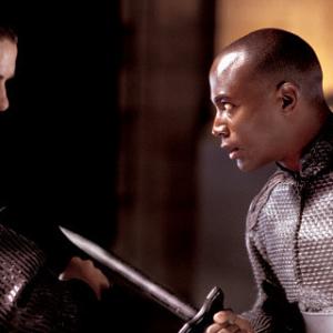 Still of Christian Bale and Taye Diggs in Equilibrium 2002