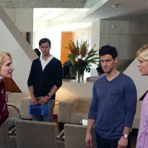 Still of Ellen Barkin, Justin Bartha, Andrew Rannells and Georgia King in The New Normal (2012)