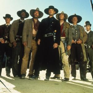 Still of Michael Biehn and Ron Perlman in The Magnificent Seven (1998)