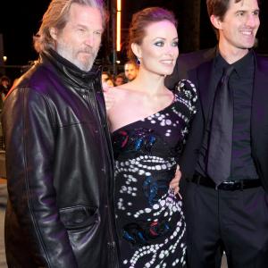 Jeff Bridges, Olivia Wilde and Joseph Kosinski at event of Tronas: Palikimas (2010)
