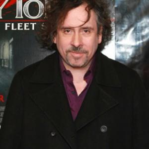 Tim Burton at event of Sweeney Todd: The Demon Barber of Fleet Street (2007)