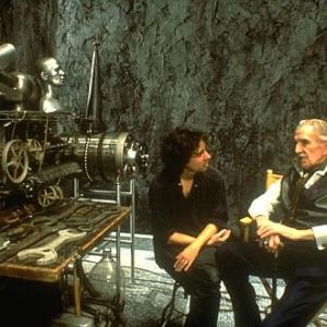 Director Tim Burton with Vincent Price