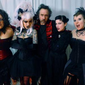 Tim Burton and Vamp Co-Stars from Blood Inside.