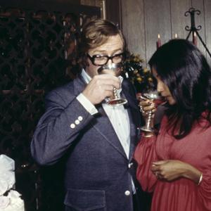 Michael Caine and his wife Shakira on their wedding day