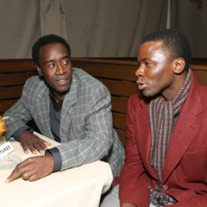 Don Cheadle and Derek Luke at event of Catch a Fire 2006