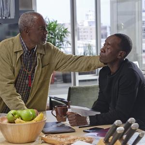 Still of Don Cheadle Randy Tepper and Glynn Turman in House of Lies Wonders of the World 2013