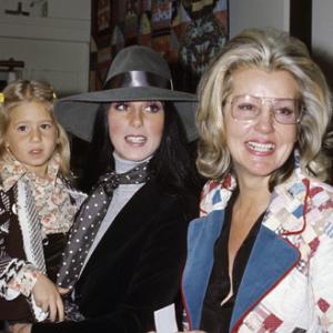 Cher, holding her daughter Chastity Bono, with her mother circa 1970s