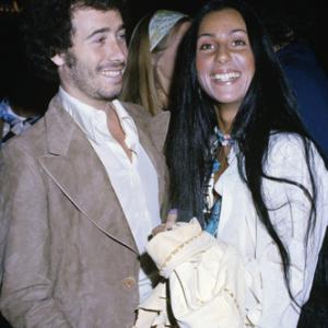Cher and David Geffen during a Jim Stacey Benefit at the Century Plaza Hotel in Los Angeles